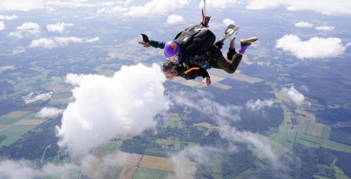 Тандемный прыжок с парашютом (с высоты 4000 м) + видео #5