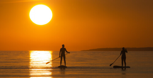 Морской поход SUP-серфингистов на закате для двоих #1