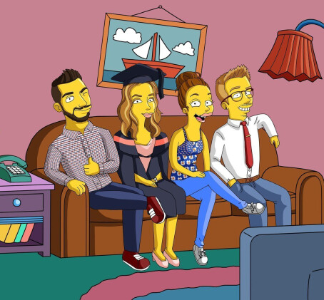 Портрет вашей семьи в стиле Симпсонов