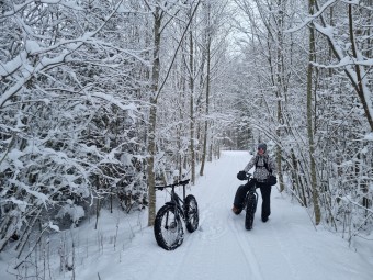 Talvine Taevaskoja loodus, jalgrattaretk kahele
