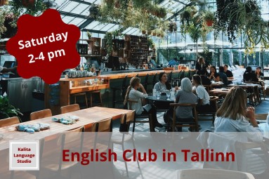 Ragu kohvikus toimuv Kalita Language Studio inglise keele klubi kokkusaamine