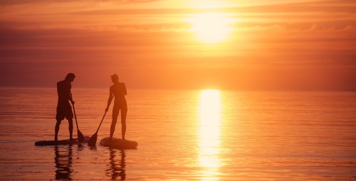 Päikeseloojangu SUP matk Surfy surfikoolis kahele, Haven Kakumäe aerusurf #1