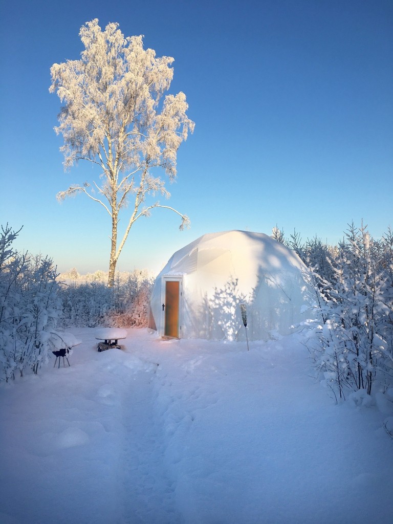 Majutuspakett kuppeltelgis koos sauna ja jookidega