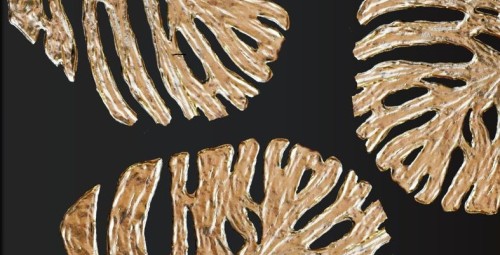 Abstraktse gold foil akrüülmaali töötuba kahele #2