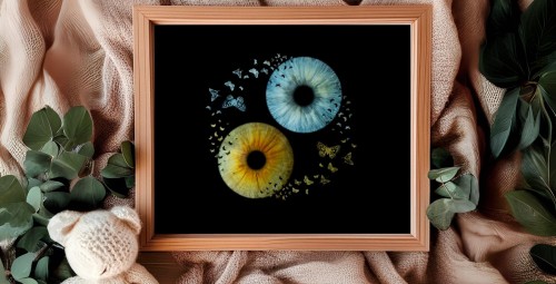 Художественная фотография радужки с печатью A4 для четверых #7