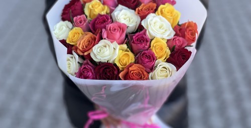 Яркие чувства без слов — 31 микс-роза #1