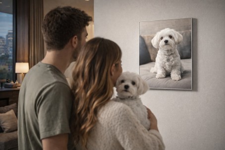 Небольшая персональная картина на стену с вашей фотографией 30×40 см